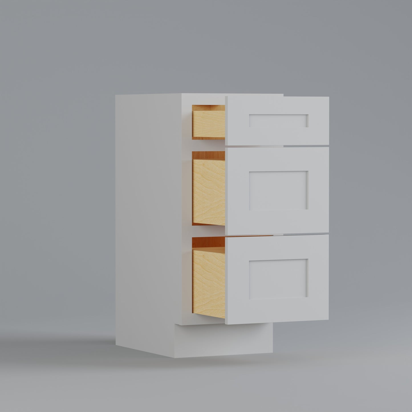 vanity drawer shaker cabinet white open