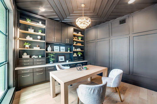 How to Create Your Own Built-In Bookcase and Desk with Lanae Cabinets