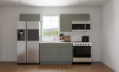 10 foot feet sample kitchen green shaker