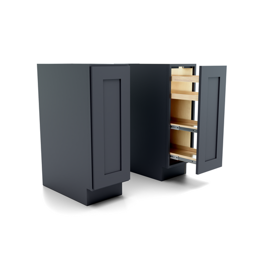 12 inch wide cabinet shaker spice rack cabinet Midnight Black