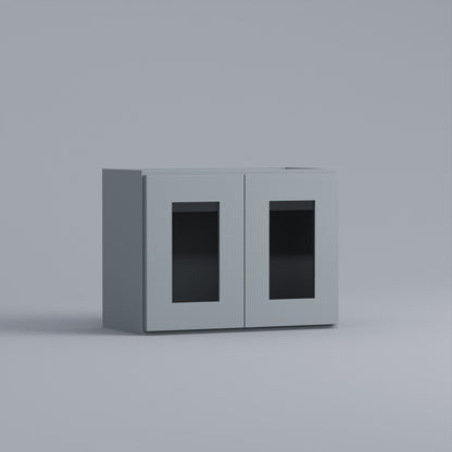 Shaker 18” H x 12” D Stackable Glass Door Wall Cabinet