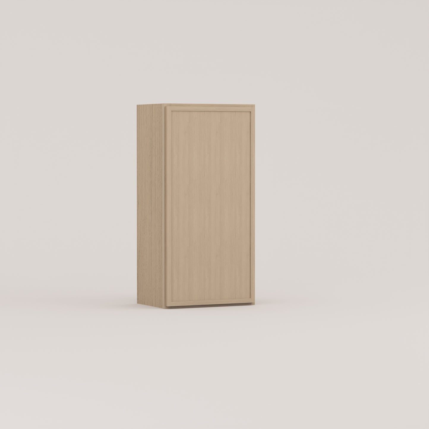 slim frame shaker wall cabinet rift cut white oak