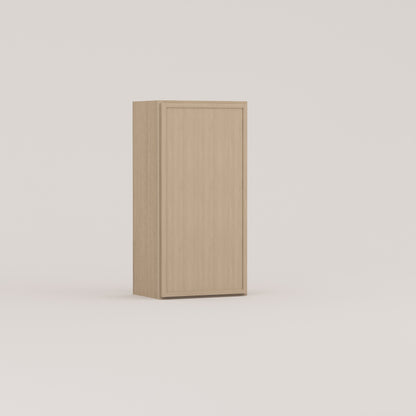 slim frame shaker wall cabinet rift cut white oak