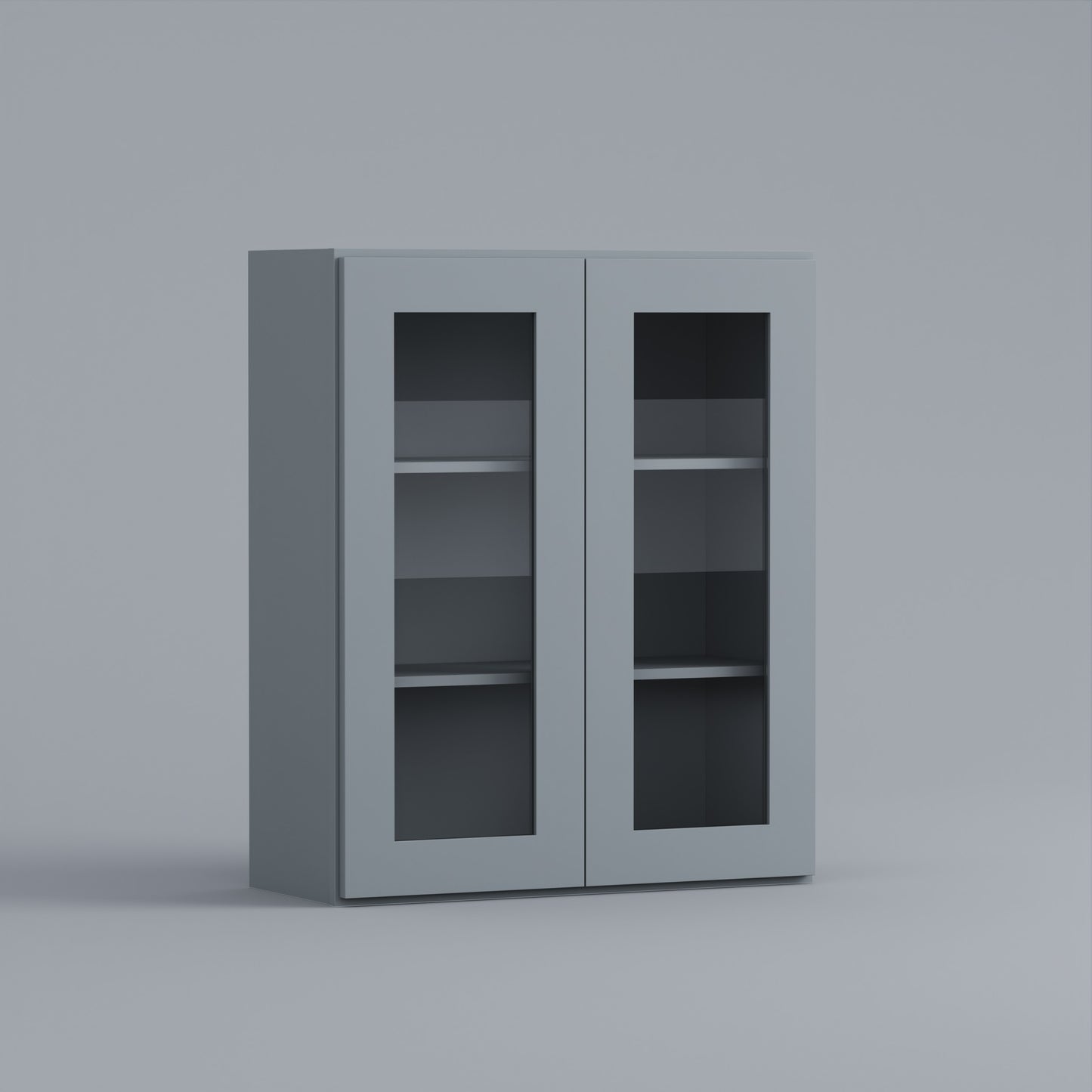 Shaker 36” H x 12” D Glass Door Wall Cabinet
