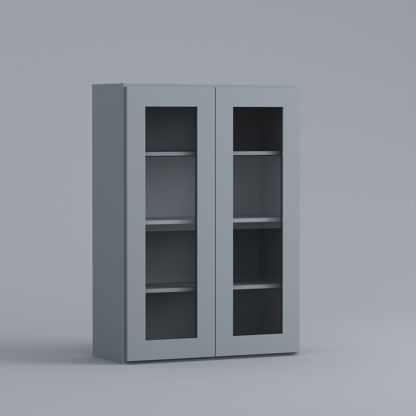 Shaker 42” H x 12” D Glass Door Wall Cabinet