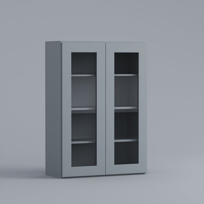 Shaker 48” H x 12” D Glass Door Wall Cabinet
