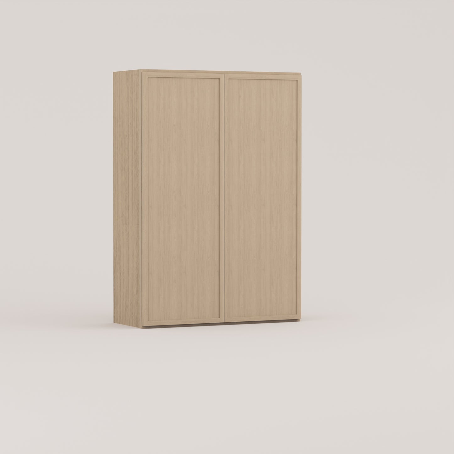 slim frame shaker wall cabinet rift cut white oak