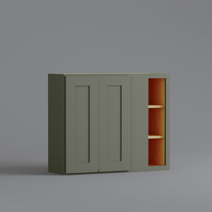 Shaker Blind Corner Wall Cabinet 24" to 36” W x 30" to 42” H x 12" D