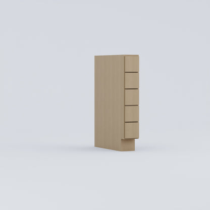 5 drawer spice cabinet 6 inch natural wheat