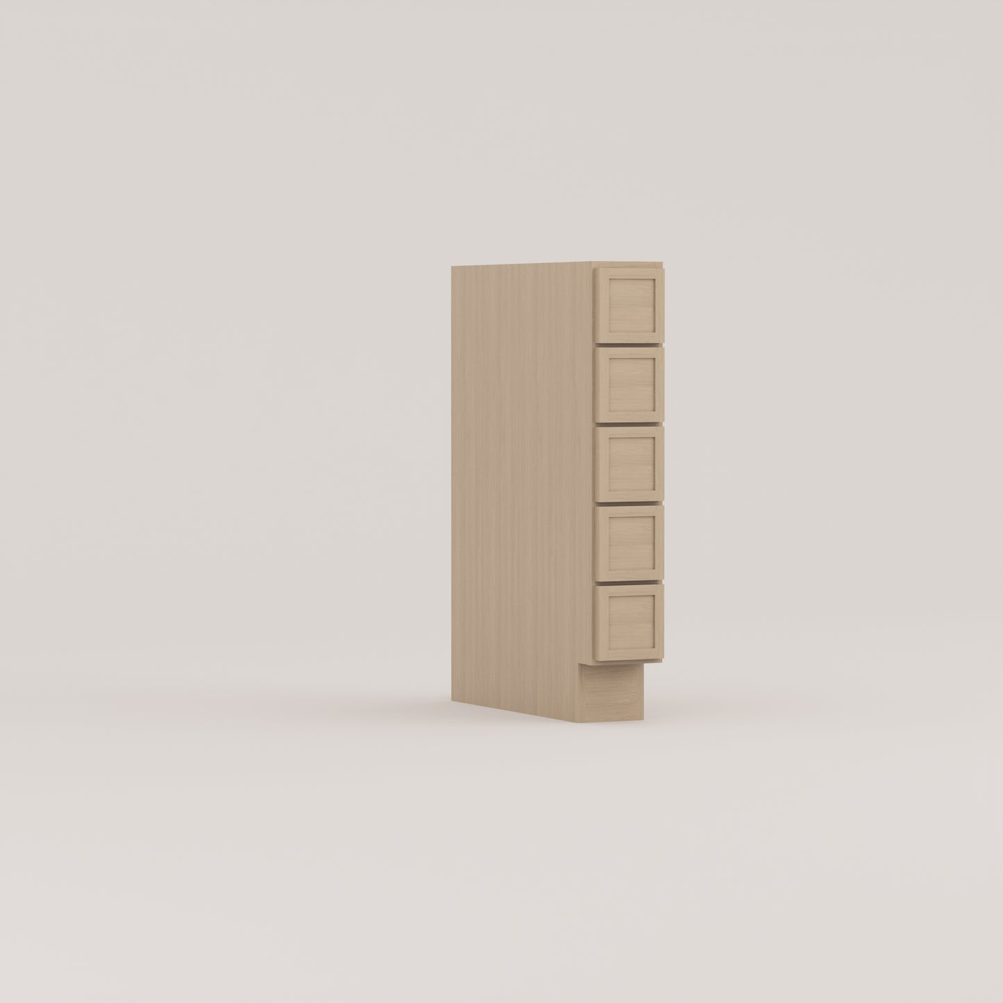 5 drawer spice utensilbase slim frame shaker cabinet rift cut white oak