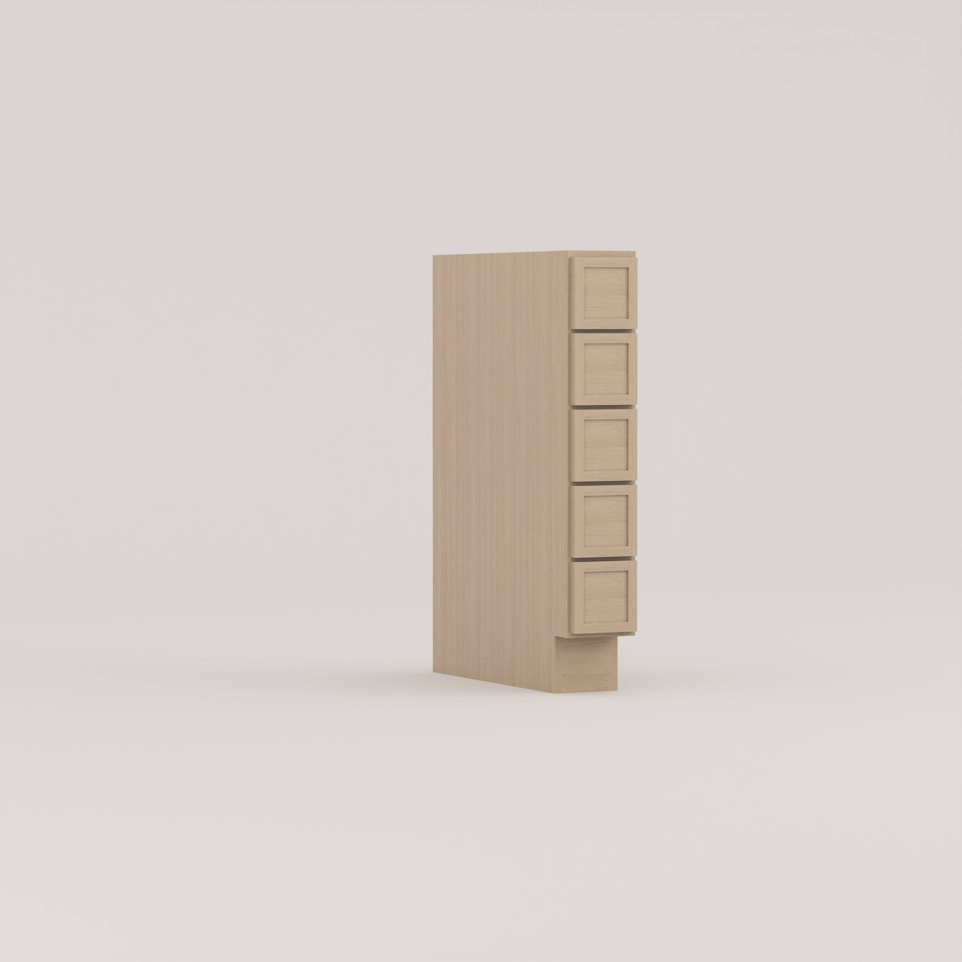5 drawer spice utensilbase slim frame shaker cabinet rift cut white oak