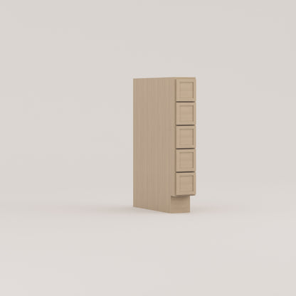 5 drawer spice utensilbase slim frame shaker cabinet rift cut white oak
