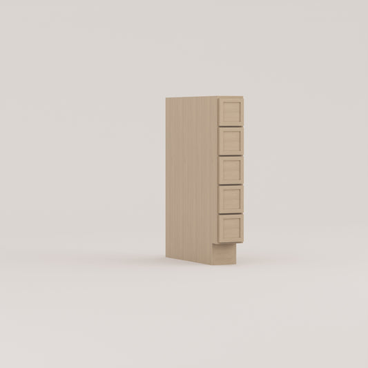 5 drawer spice utensilbase slim frame shaker cabinet rift cut white oak