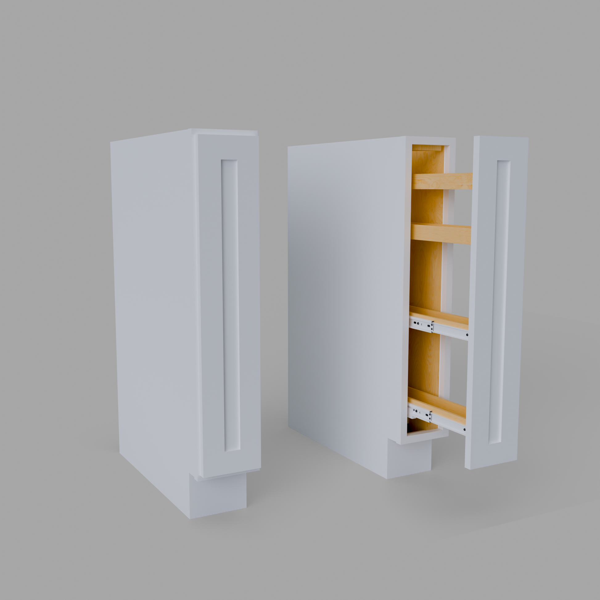 Shaker Spice Rack Spice Pull Base Cabinet 34.5\, image size:1946x1946