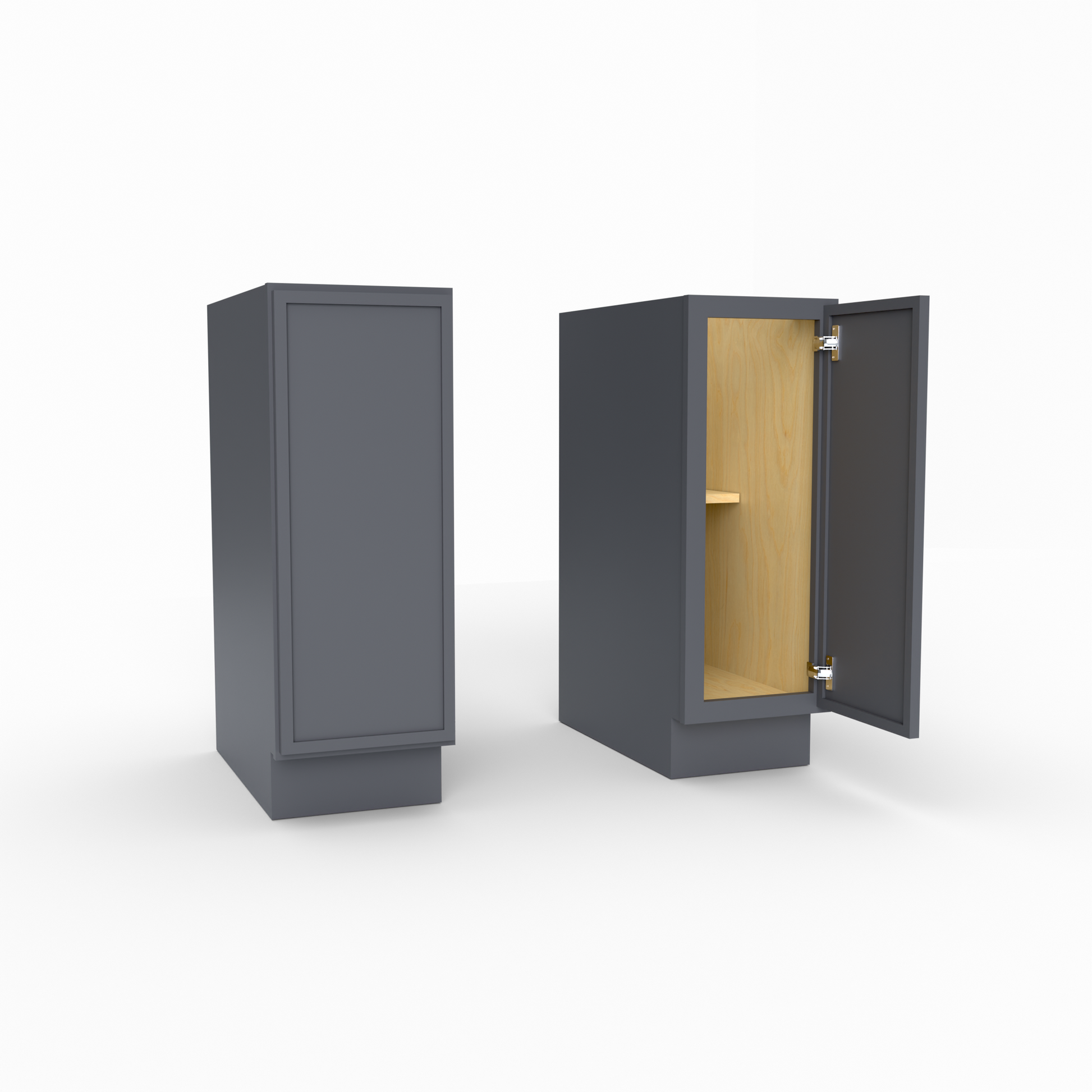 B12FH slim frame shaker full height base cabinet midnight black
