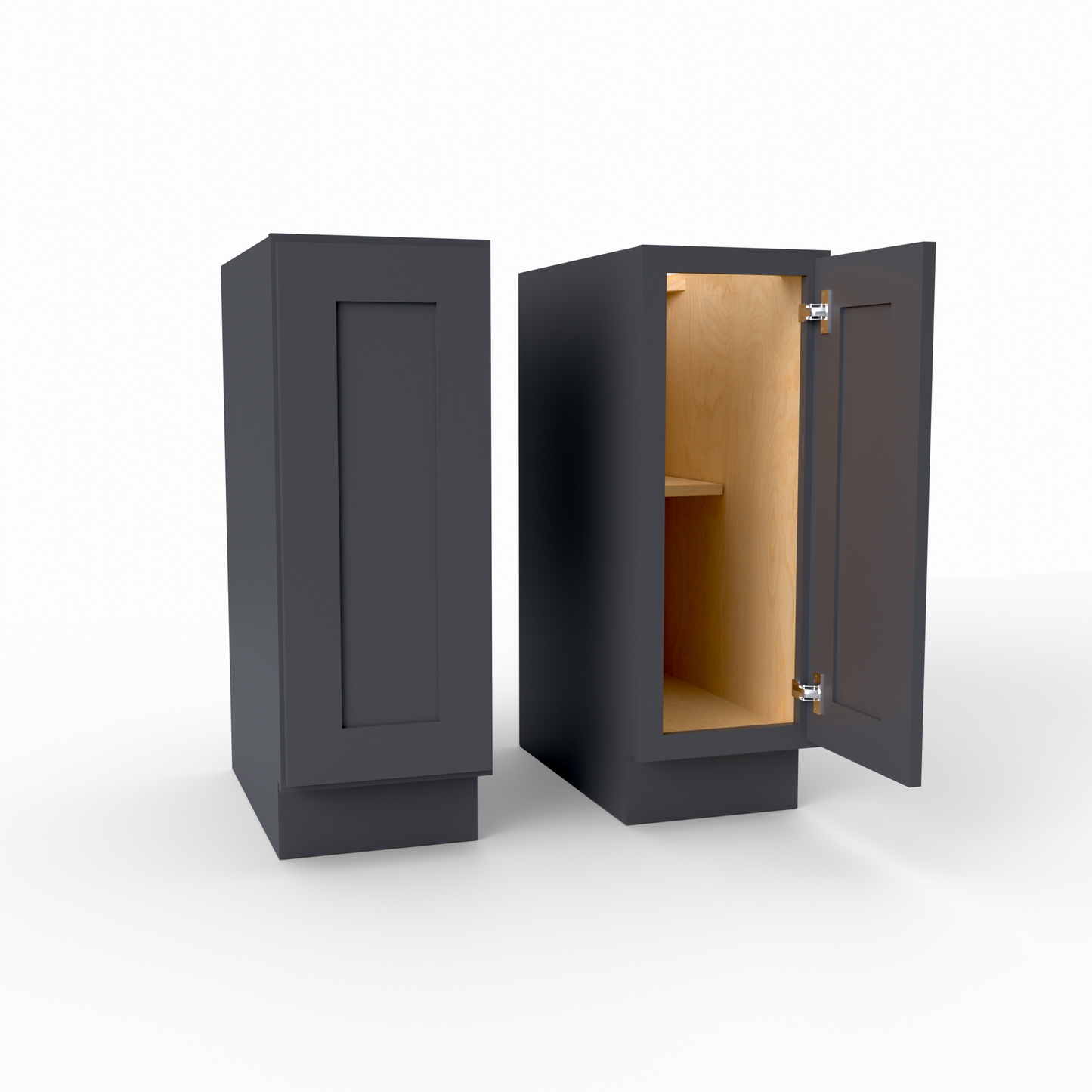 B12FH full height shaker base cabinet midnight black