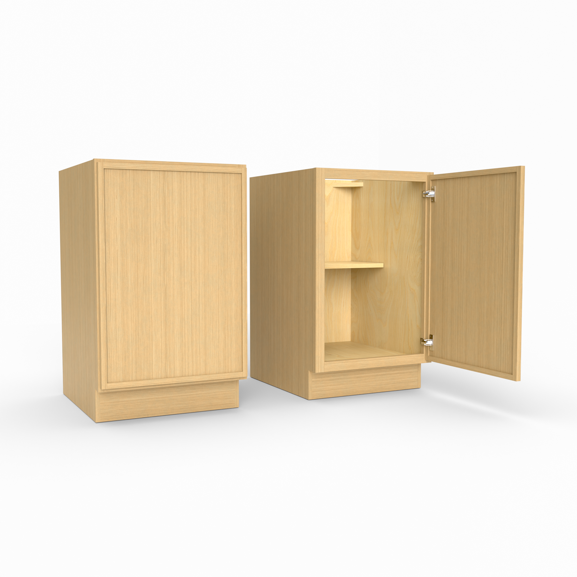 B21FH slim frame shaker full height base cabinet rift white oak

