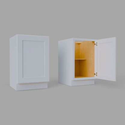 B21FH full height door shaker base cabinet white