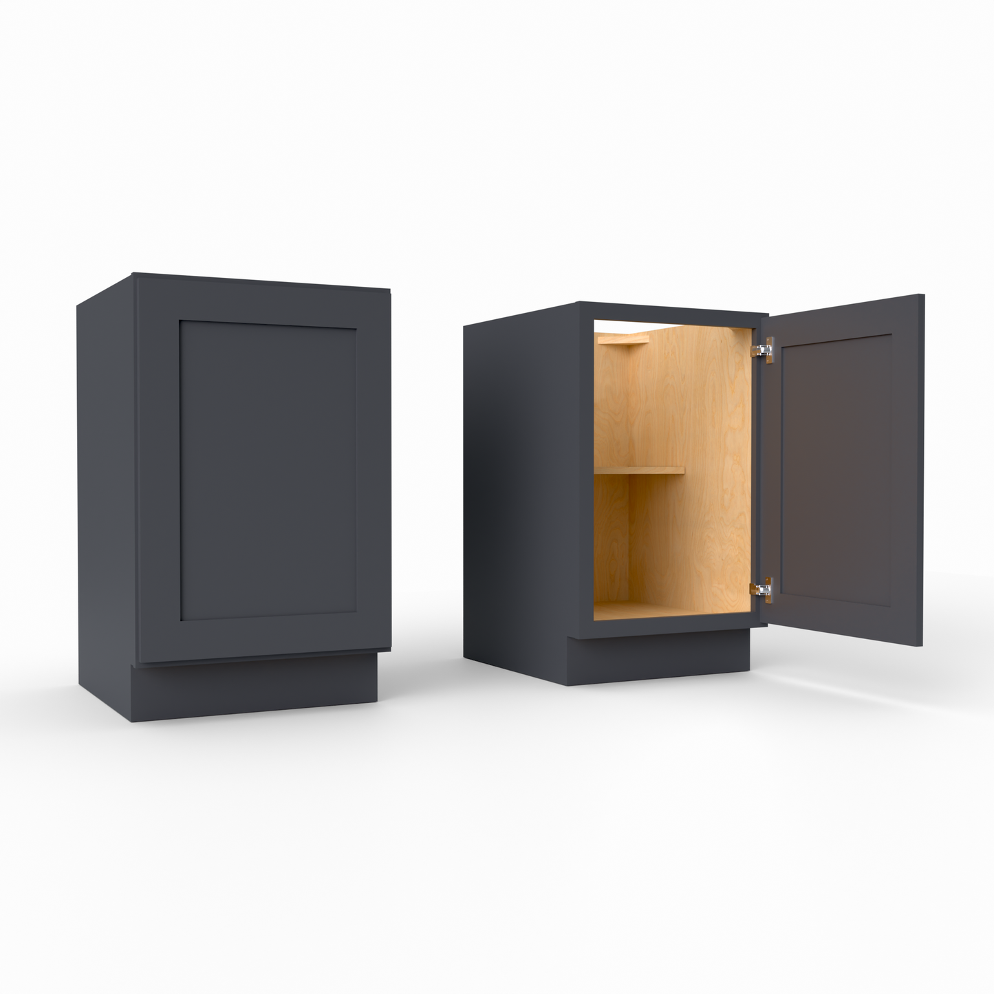 B21FH full height shaker base cabinet midnight black