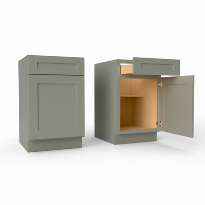 B21 Shaker base cabinet sage green