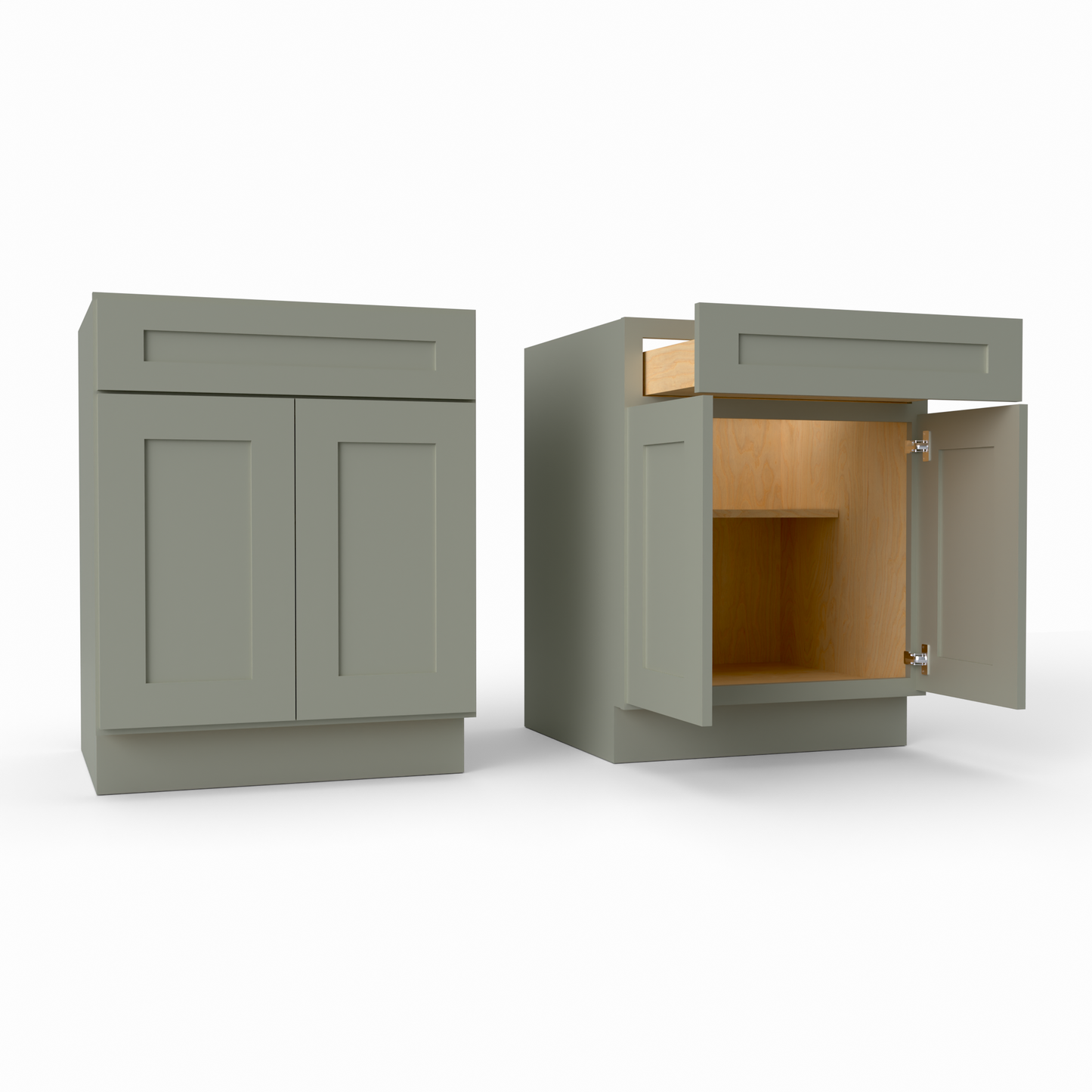 B27 Shaker base cabinet sage green