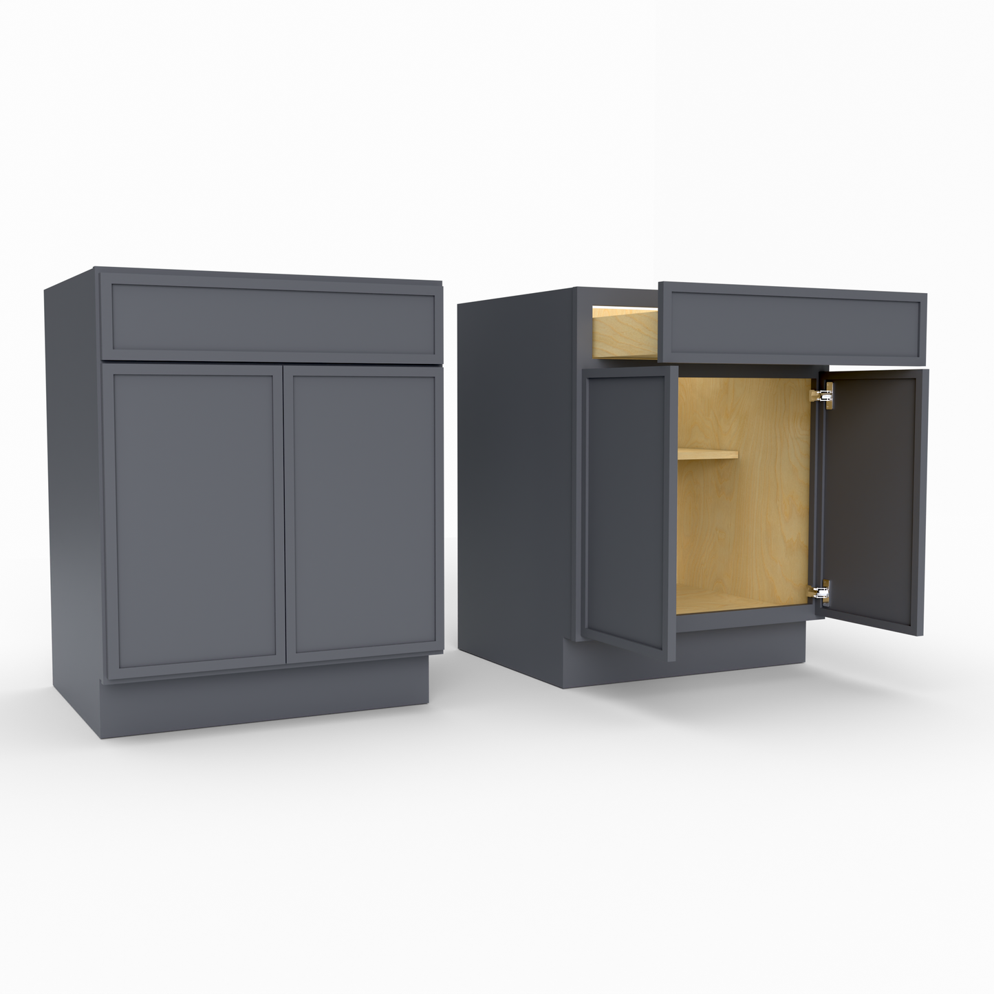 Slim Frame Shaker Base Cabinet 34.5" H x 24" D