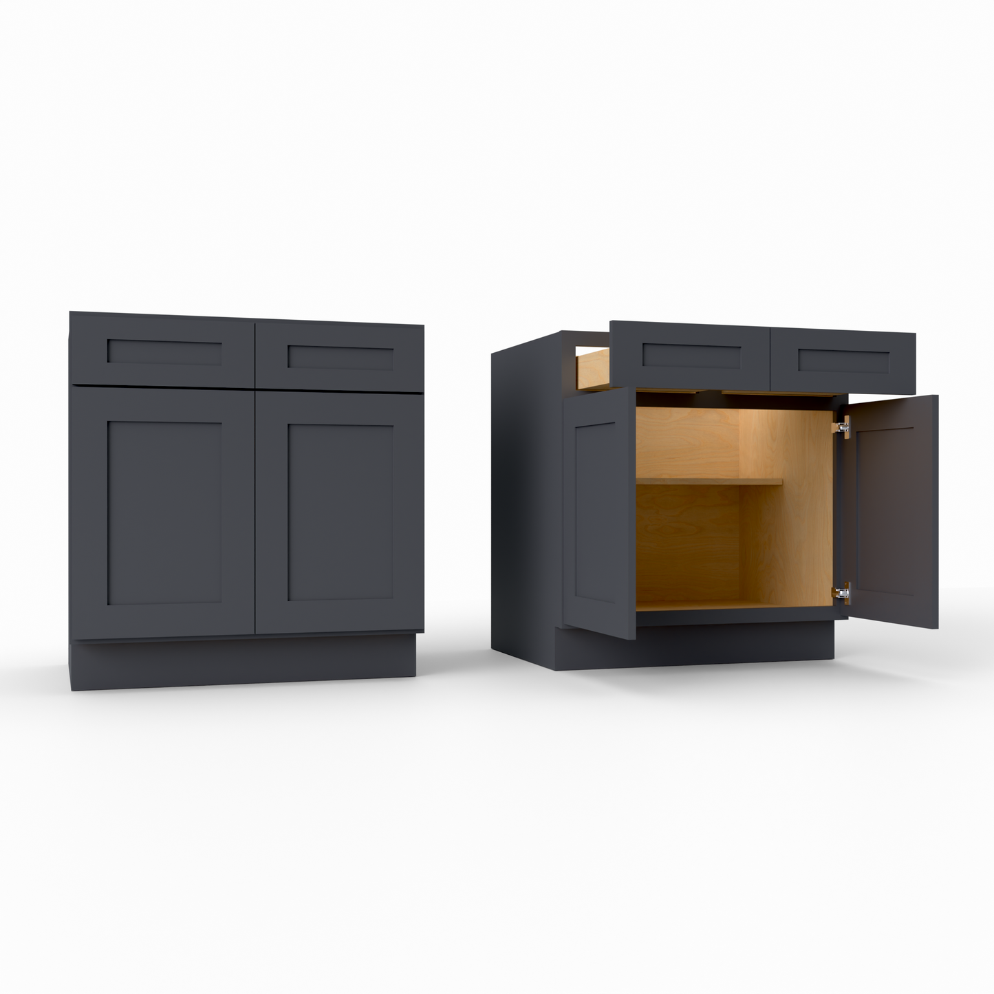 B33 Shaker Base Cabinet Midnight Black