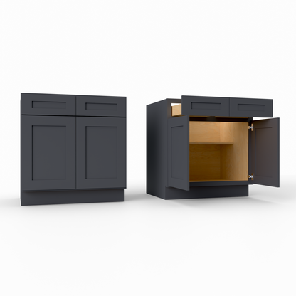 B33 Shaker Base Cabinet Midnight Black