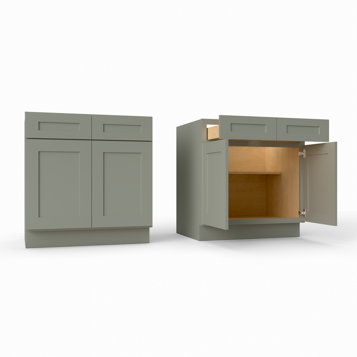 B33 Shaker base cabinet sage green