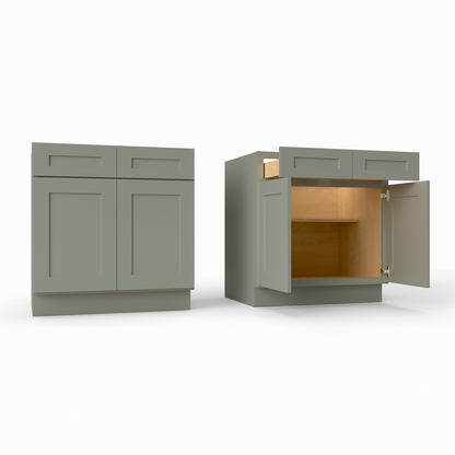 B33 Shaker base cabinet sage green