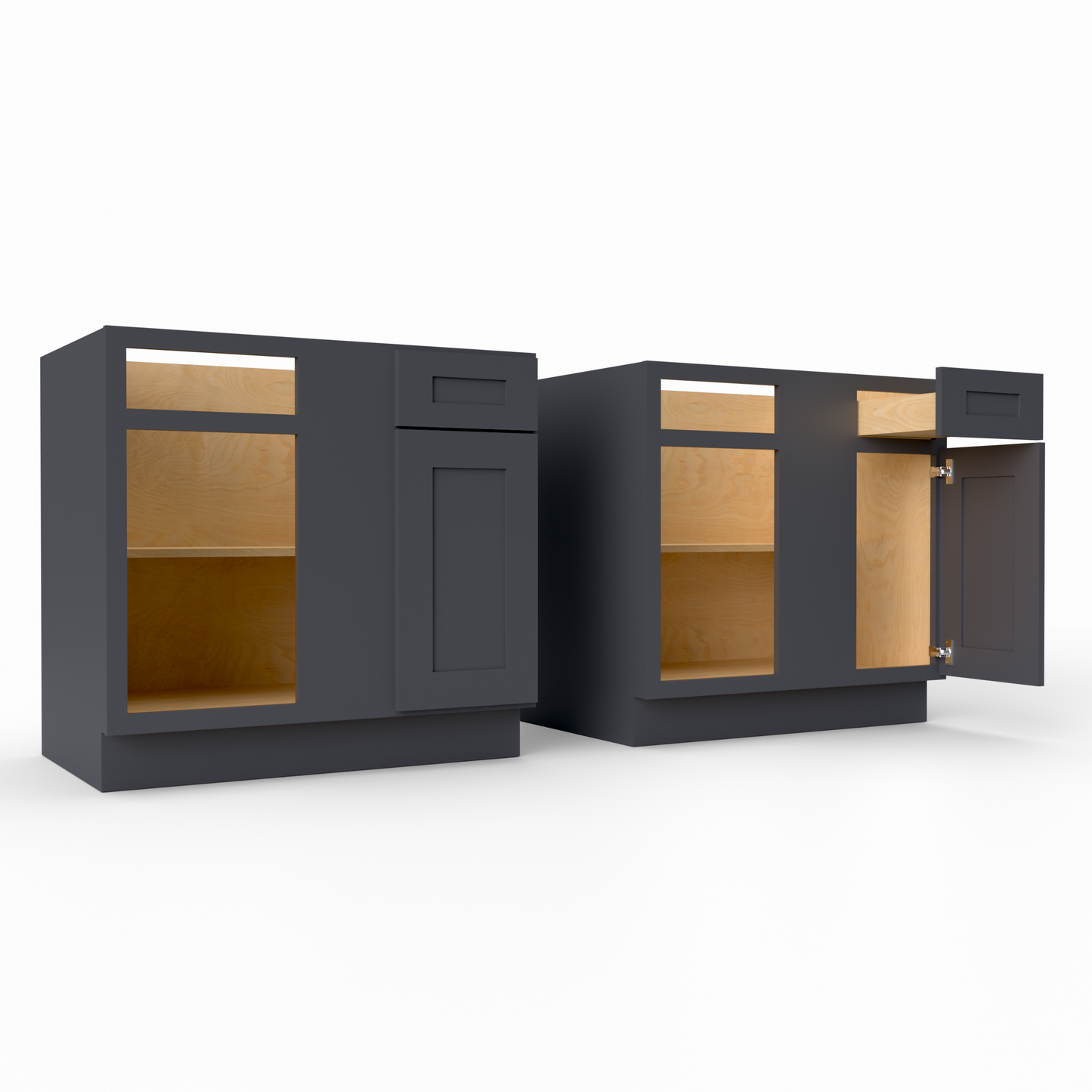 BBC39 blind corner Shaker Base Cabinet Midnight Black