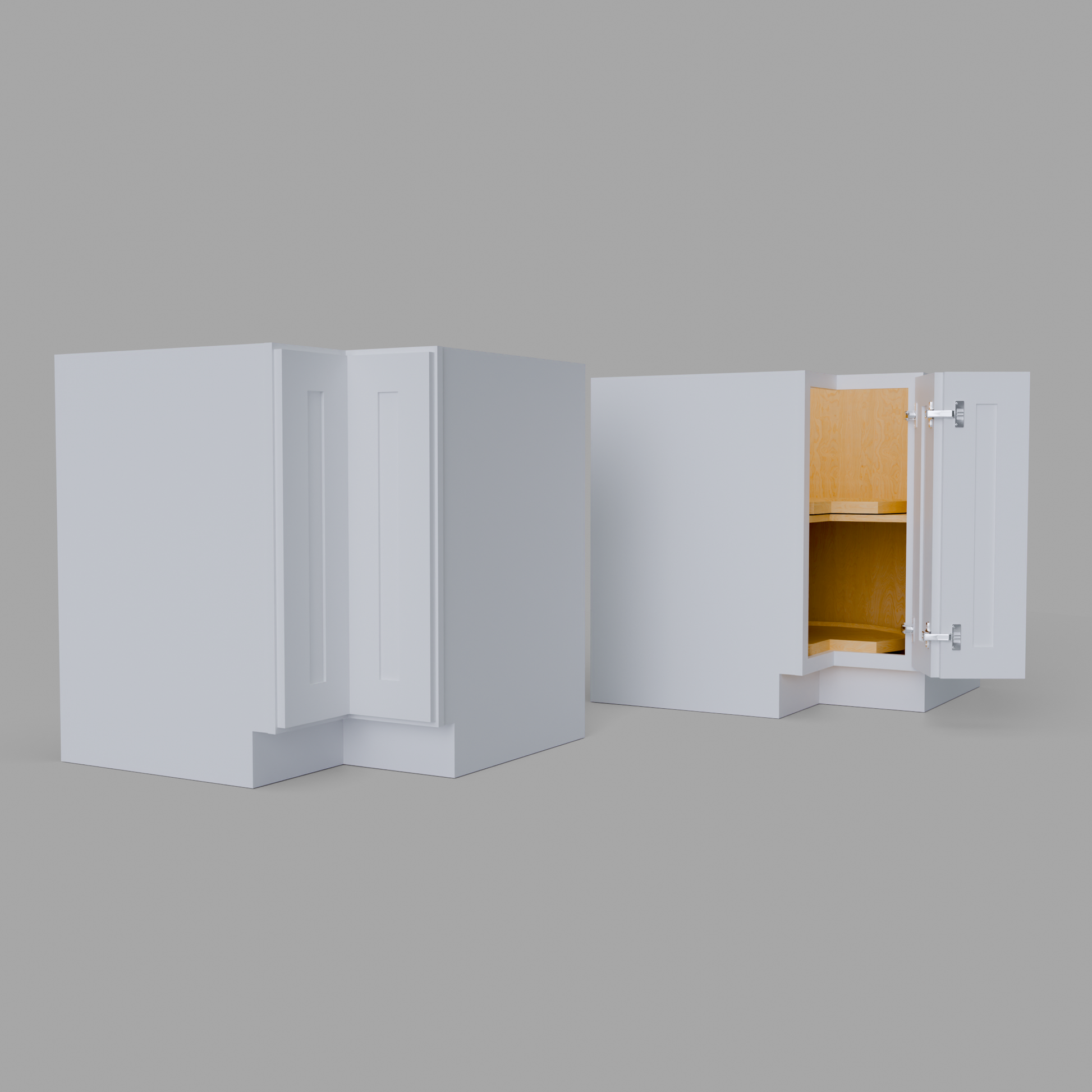 BLS33 Lazy Susan Base Corner Cabinet White