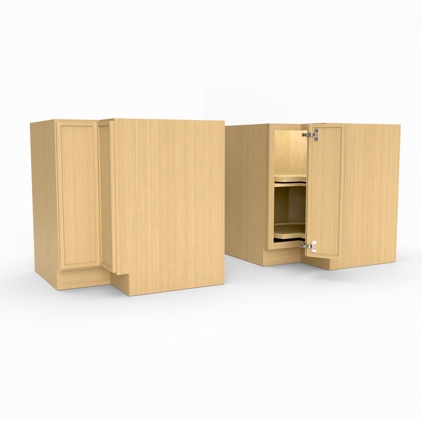 Slim Frame Shaker Lazy Susan Base Corner Cabinet 33" to 36” W x 34.5" H x 24" D