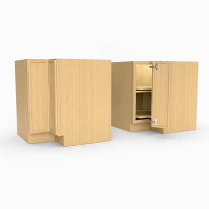 Slim Frame Shaker Lazy Susan Base Corner Cabinet 33" to 36” W x 34.5" H x 24" D