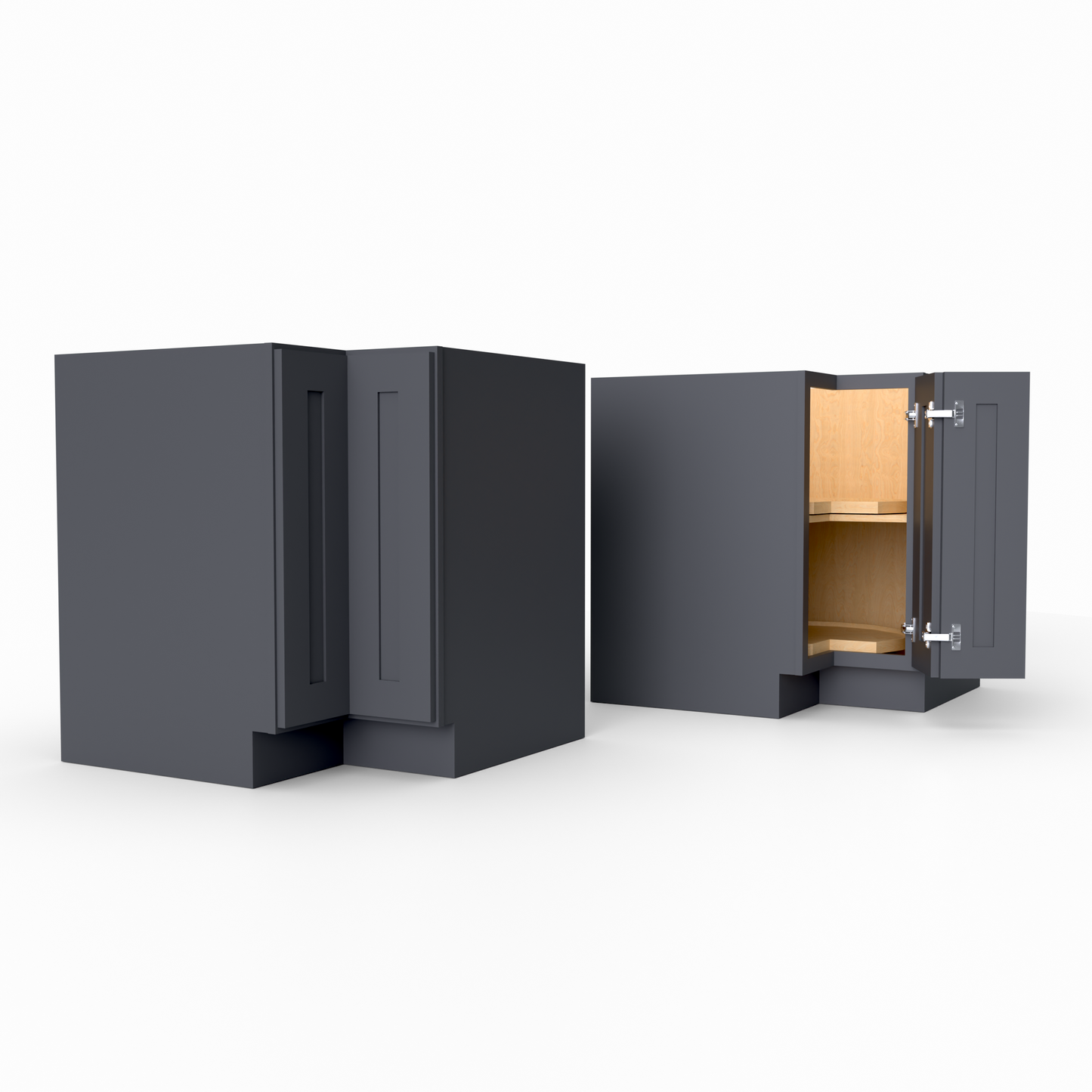 BLS33 lazy susan corner Shaker Base Cabinet Midnight Black