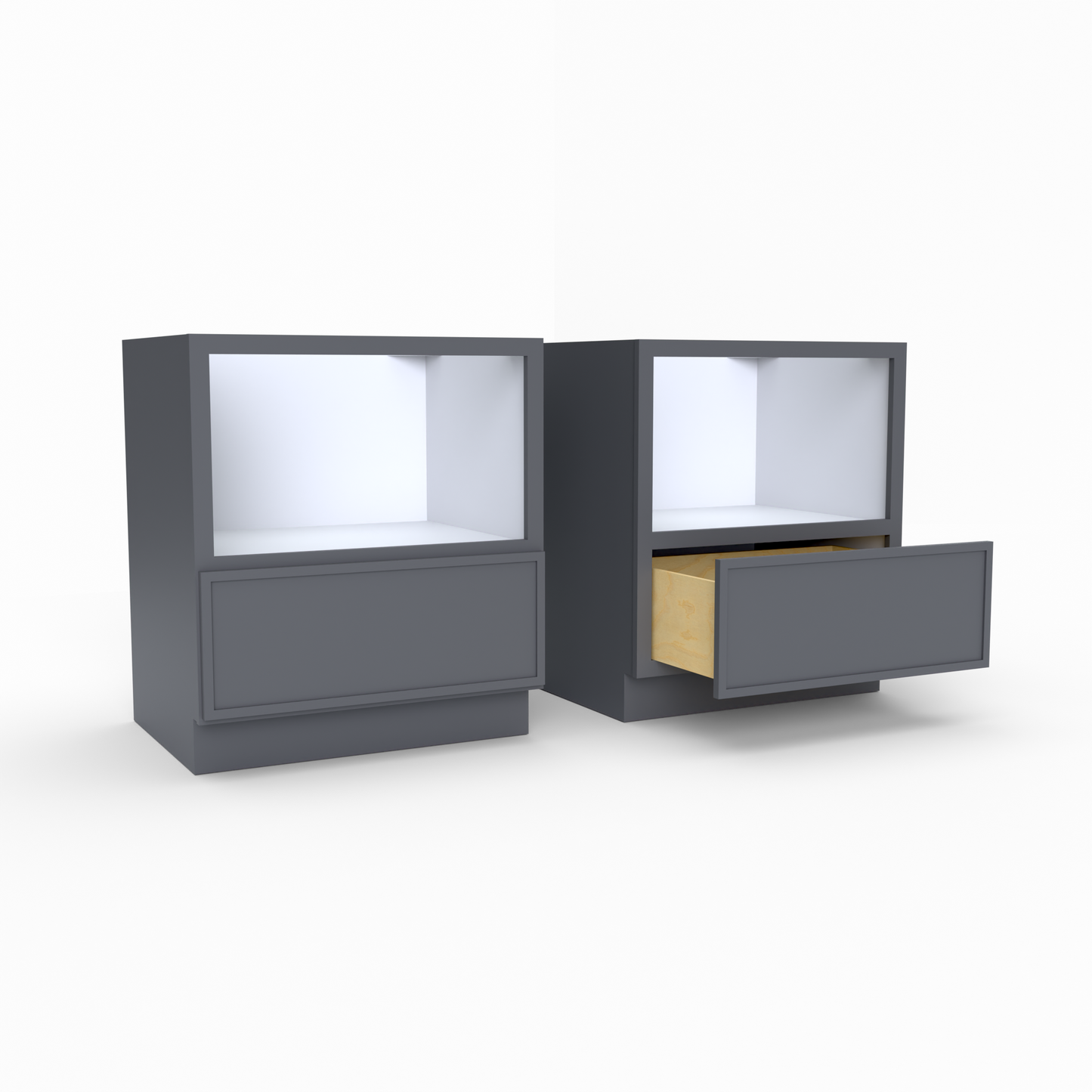 Slim Frame Shaker Microwave Drawer Base Cabinet 34.5" H x 24" D