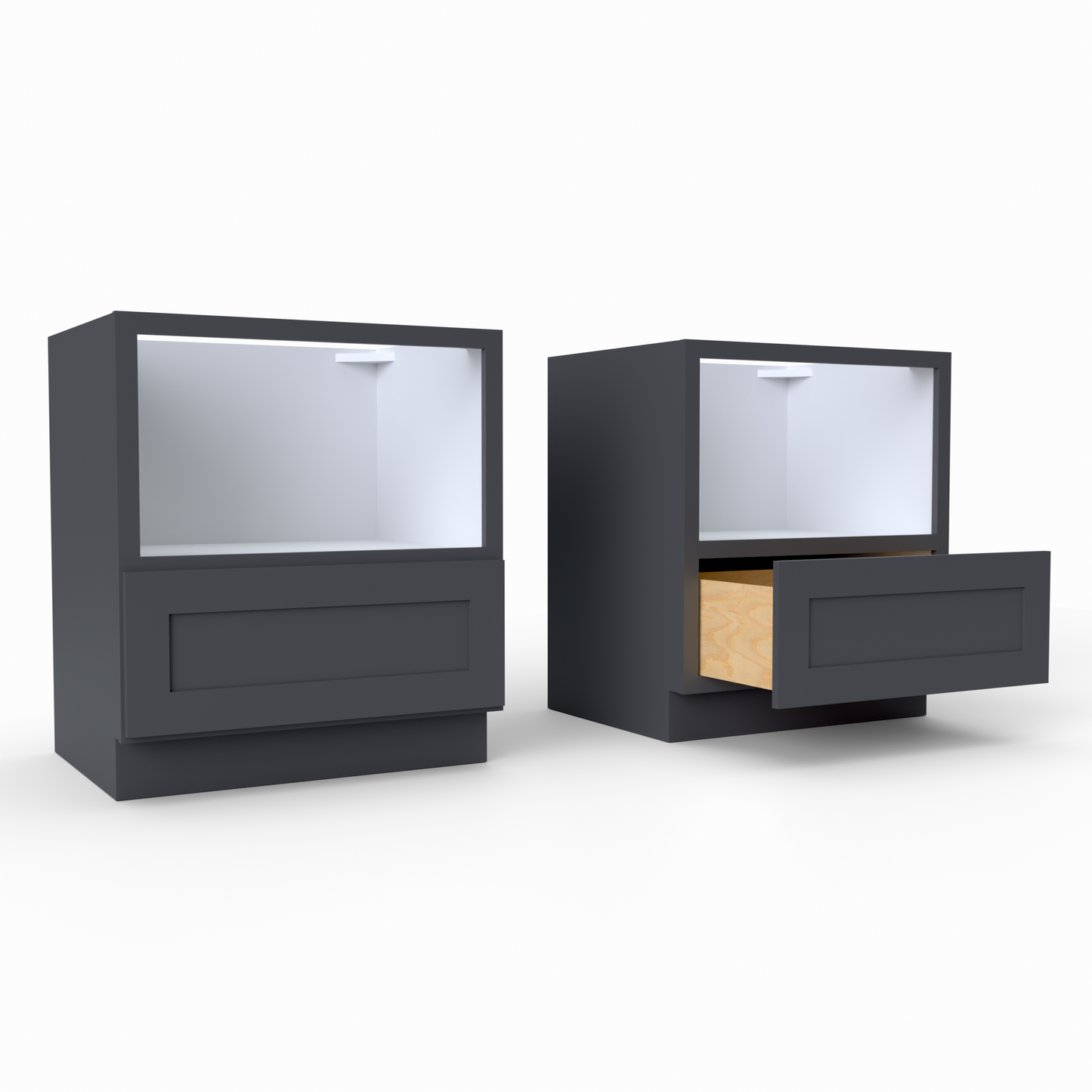 BM30 microwave Shaker Base Cabinet Midnight Black