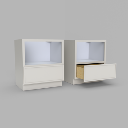 Slim Frame Shaker Microwave Drawer Base Cabinet 34.5" H x 24" D