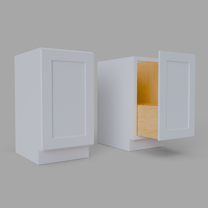 BWB18FH full height drawer trash waste basket base cabinet white 18 inch