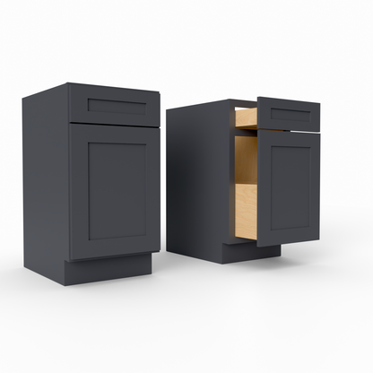 BWB18 waste basket trash Shaker Base Cabinet Midnight Black