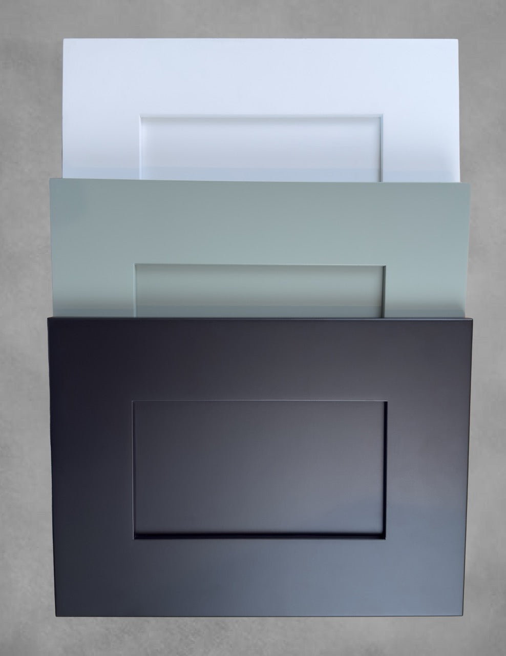 Color Sample Shaker White, Black and Sage green