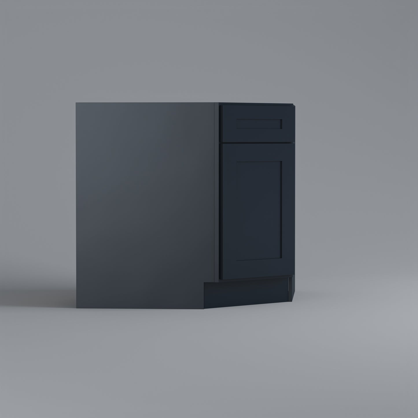 Corner sink base cabinet blue
