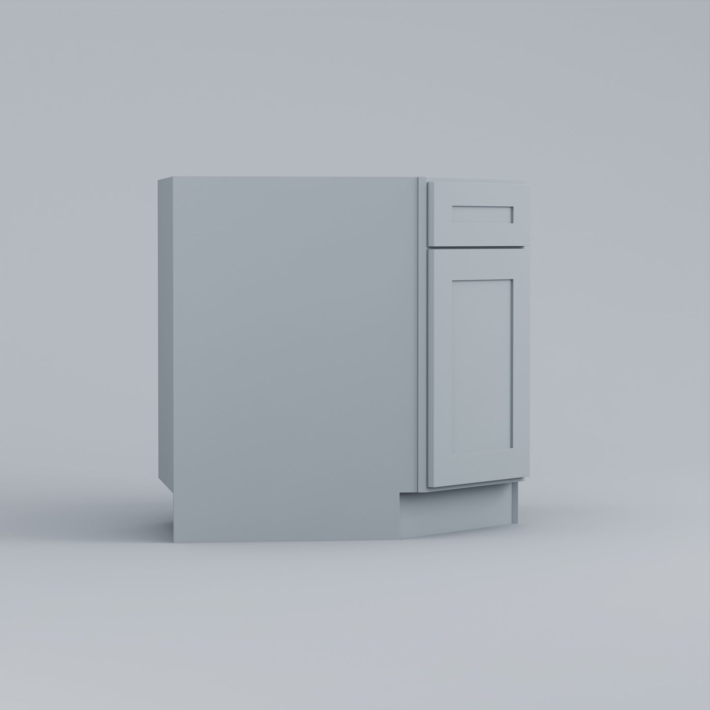 Corner sink base cabinet grey