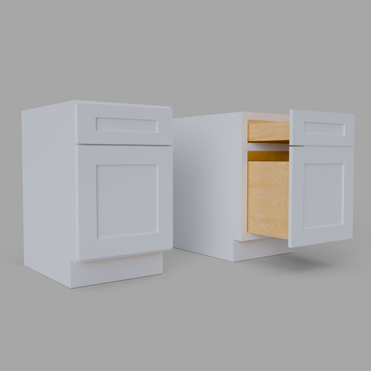 DF18 Document file base office desk cabinet white