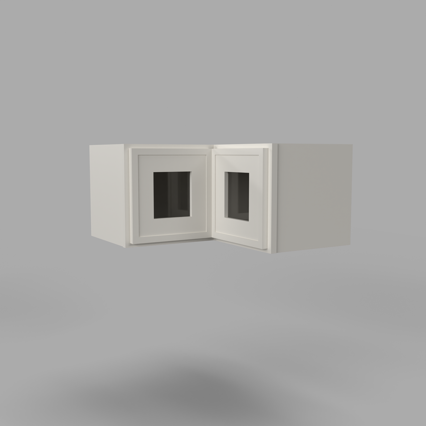 Slim Frame Shaker Easy Reach Corner Wall Cabinet