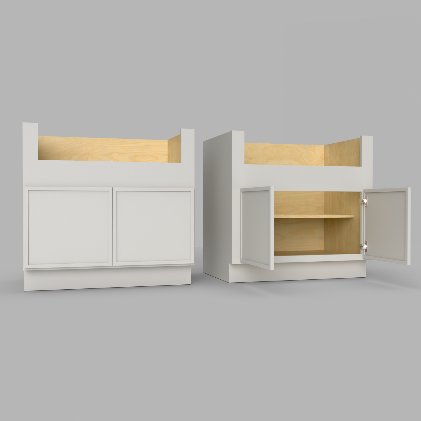 Slim Frame Shaker Apron Farm Sink Base Cabinet 34.5" H x 24" D