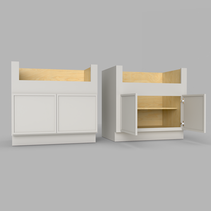 Slim Frame Shaker Apron Farm Sink Base Cabinet 34.5" H x 24" D