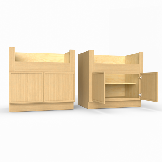 Slim Frame Shaker Apron Farm Sink Base Cabinet 34.5" H x 24" D