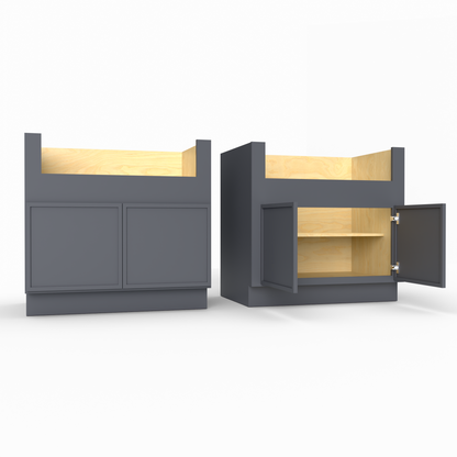 Slim Frame Shaker Apron Farm Sink Base Cabinet 34.5" H x 24" D