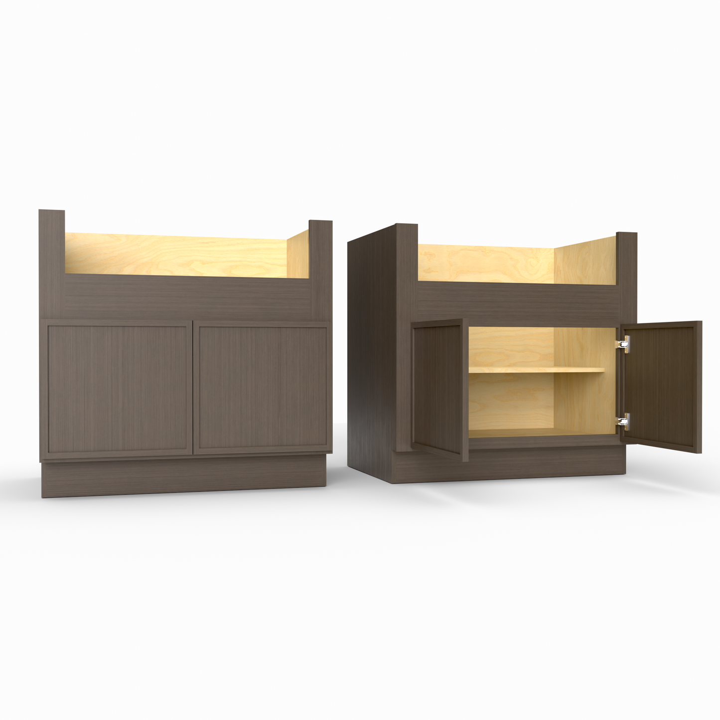 Slim Frame Shaker Apron Farm Sink Base Cabinet 34.5" H x 24" D